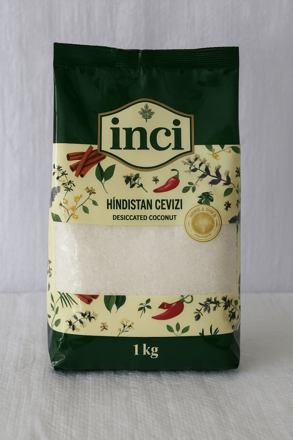 İNCİ BAHARAT – HİNDİSTAN CEVİZİ RENDE 1 KG YAĞLI